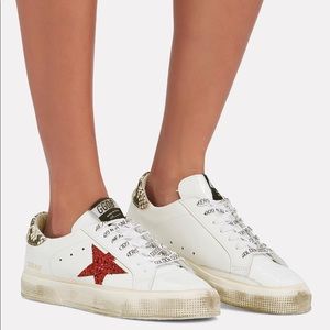 Golden Goose May Glitter Star Low Top Sneakers NIB
